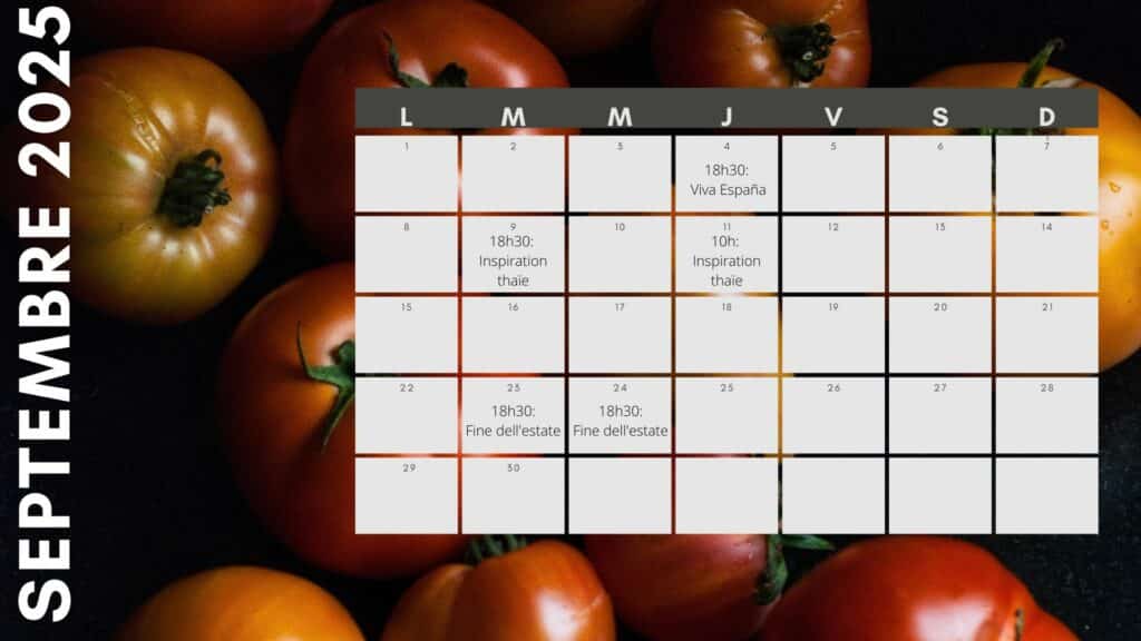 Calendrier septembre 2025