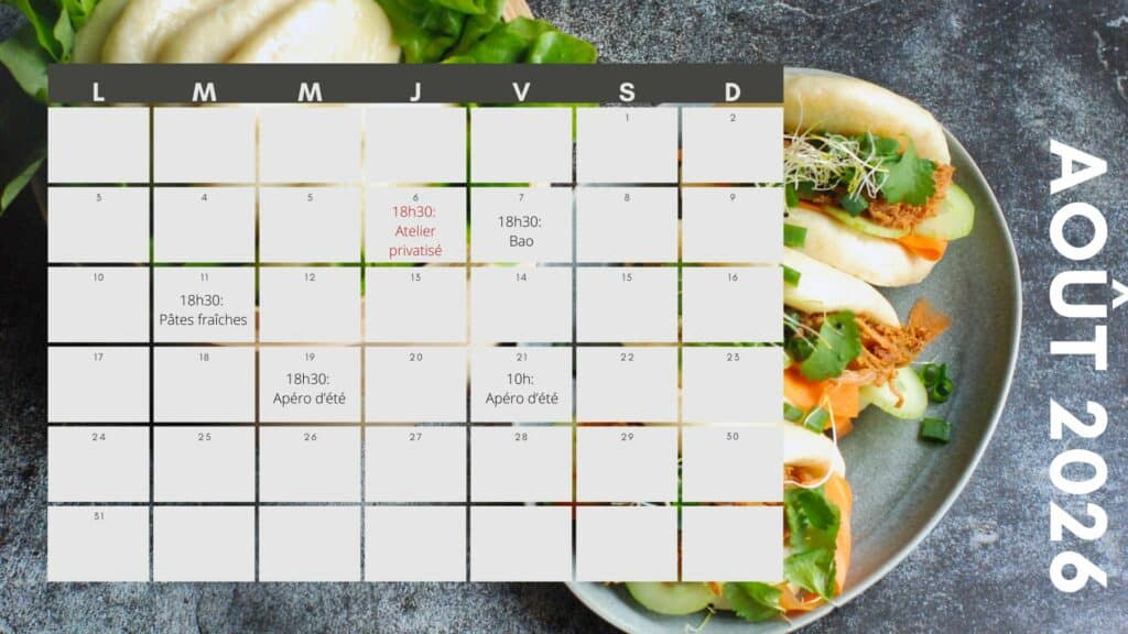 Calendrier août 2026